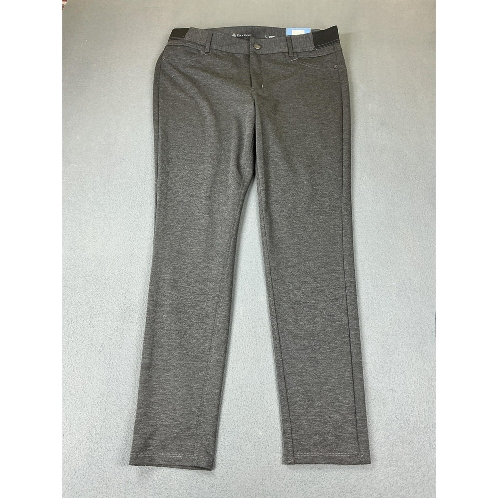 Simply Vera Vera Wang‎ Pants Womens Large Gray Skinny Mid Rise Ponte Stretch
